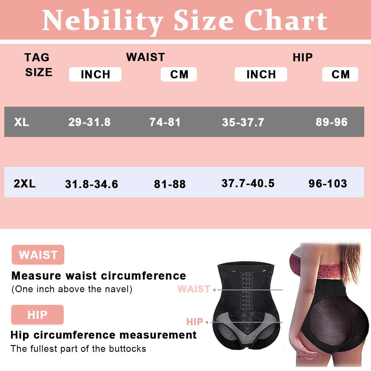PALAY Tummy Control Panties for Women with 3 Row Buckle Adjustment and Neoprene Fabric | XXL