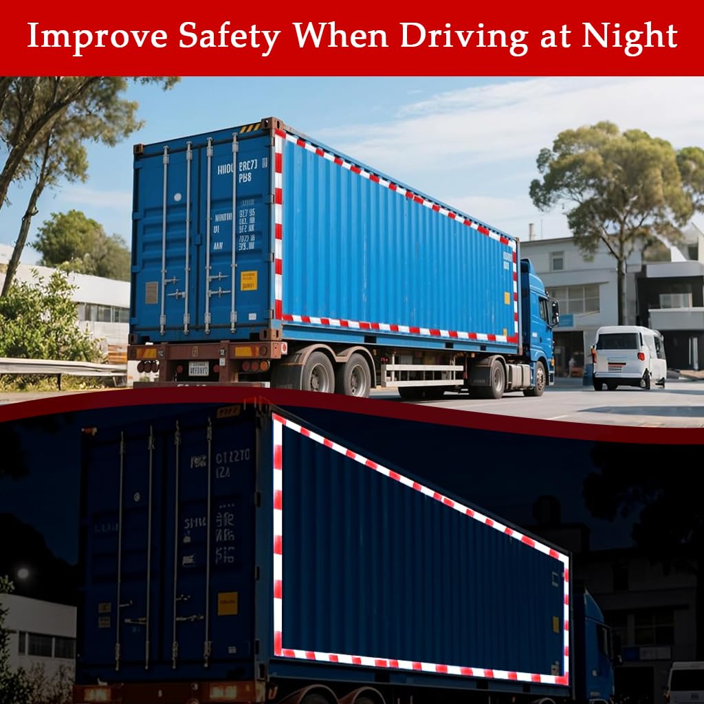 STHIRA Car Reflective Stickers for Night Safety with Self Adhesive Waterproof Strips 50pcs