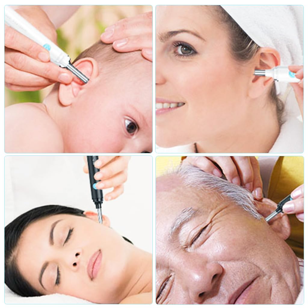 HANNEA Ear Cleaner Tool Tips for Visual Ear Wax Remover featuring 20 Silicone Pieces 12x3.5mm