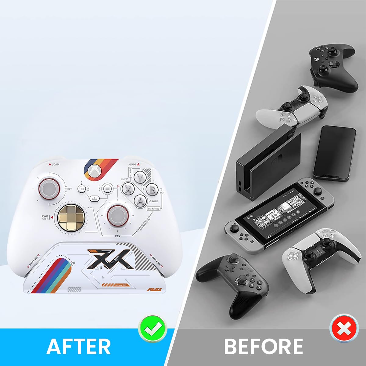 ZORBES Game Controller Holder for Xbox Series S X ONE | with Anti Slip Base and ABS Build