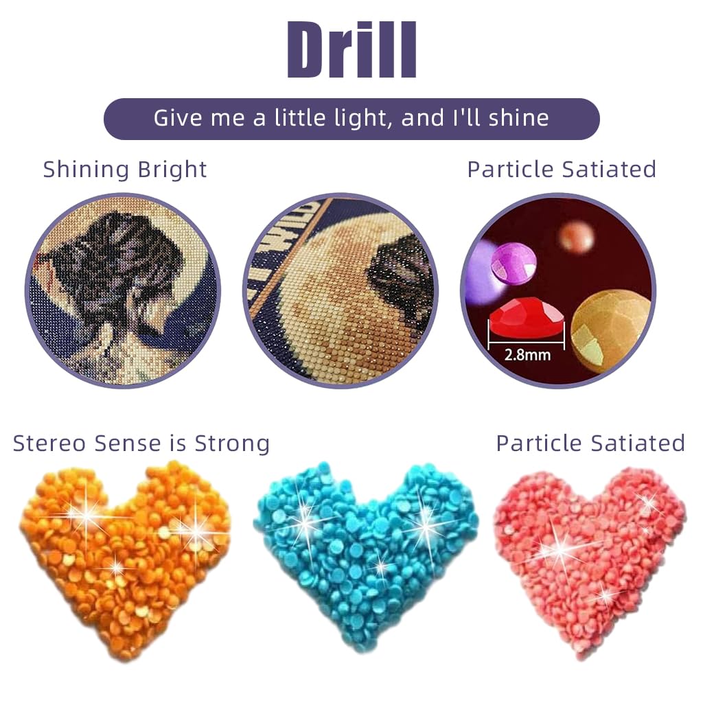 HASTHIP Diamond Painting Kit for Home Decor including 11.8x15.7in Owl Art | Gift for Kids & Adults