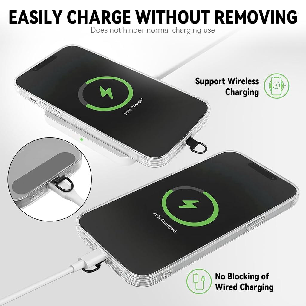 ZORBES Phone Neck Lanyard with 360° Swivel Strap and Adjustable Cord Lock | Black Nylon