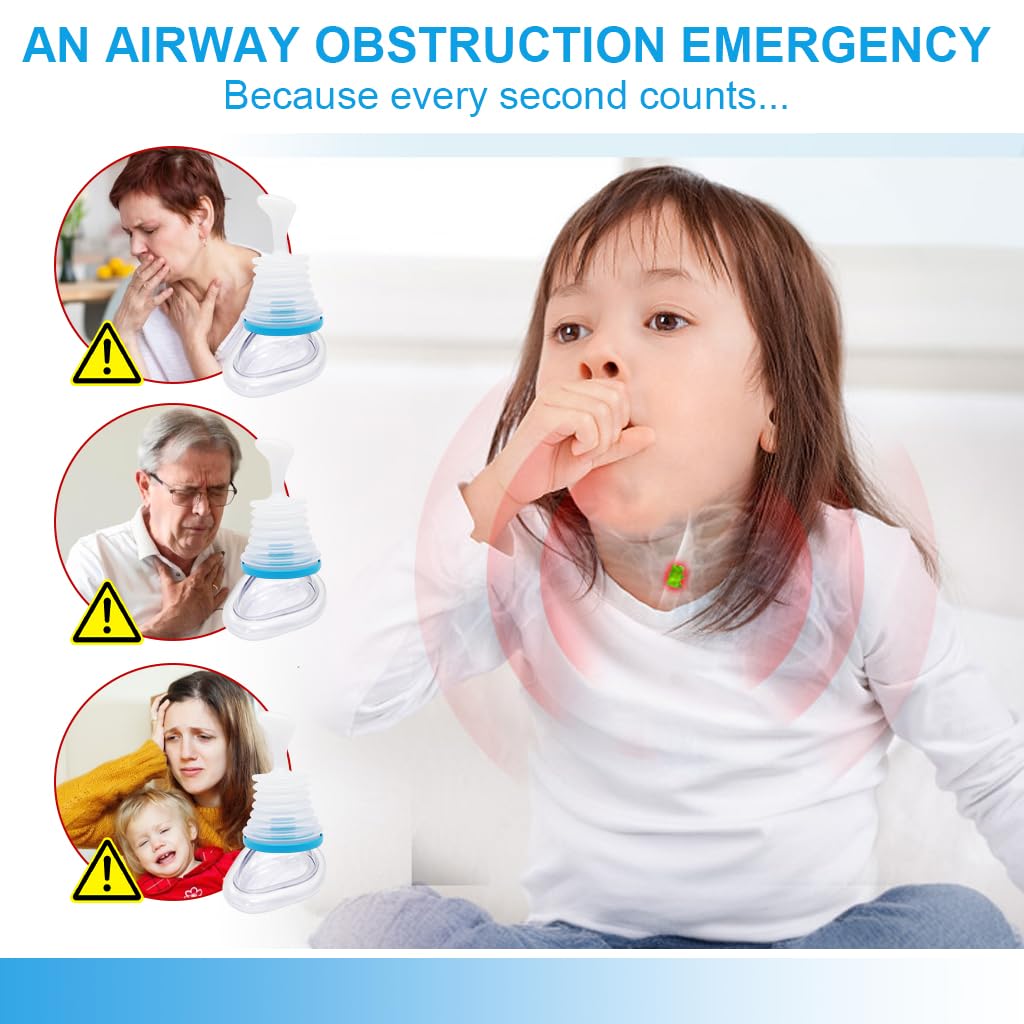 HANNEA Choking Rescue Device for Kids and Adults 2 PCS Portable Emergency Airway Suction