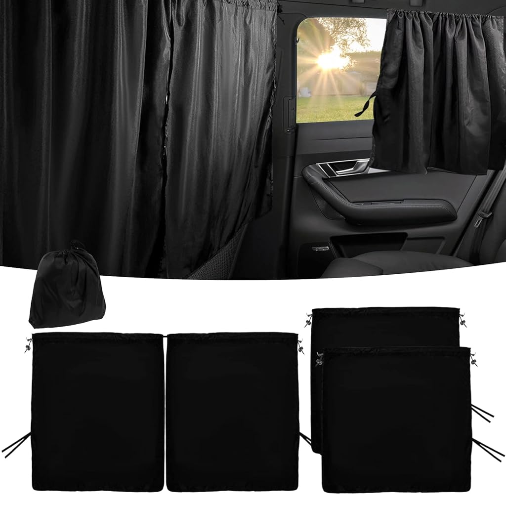 STHIRA® Car Privacy Curtains, Universal Car Window Shades Light Blocking Sunshades, Auto Blackout Curtains Baby Shades Wide Sedan SUV Sunshade Screen Covers for Travel