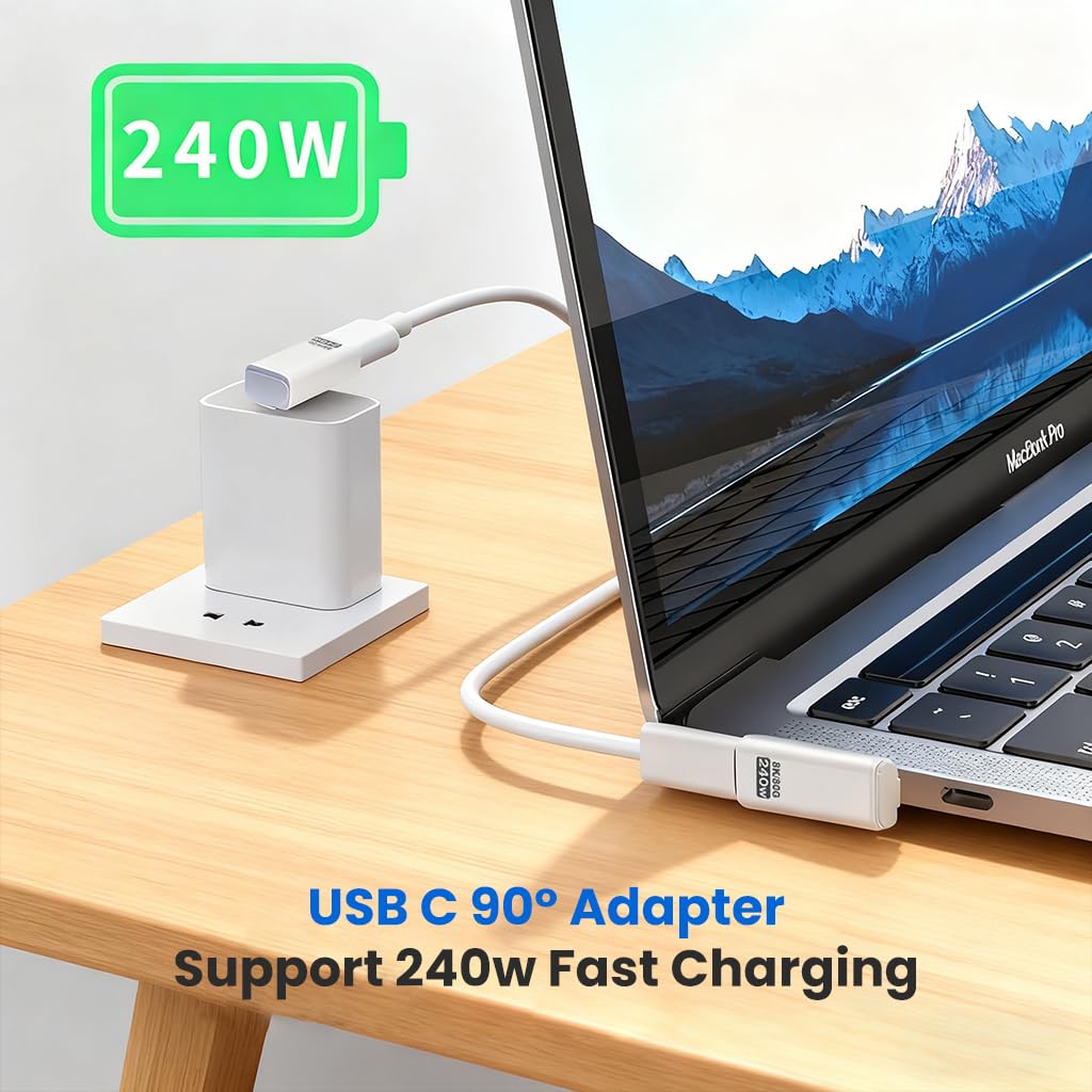 Verilux Type C Adapters for Steam Deck and Switch with 240W PD, 80Gbps & 8K Output | 3 Right Angle Styles