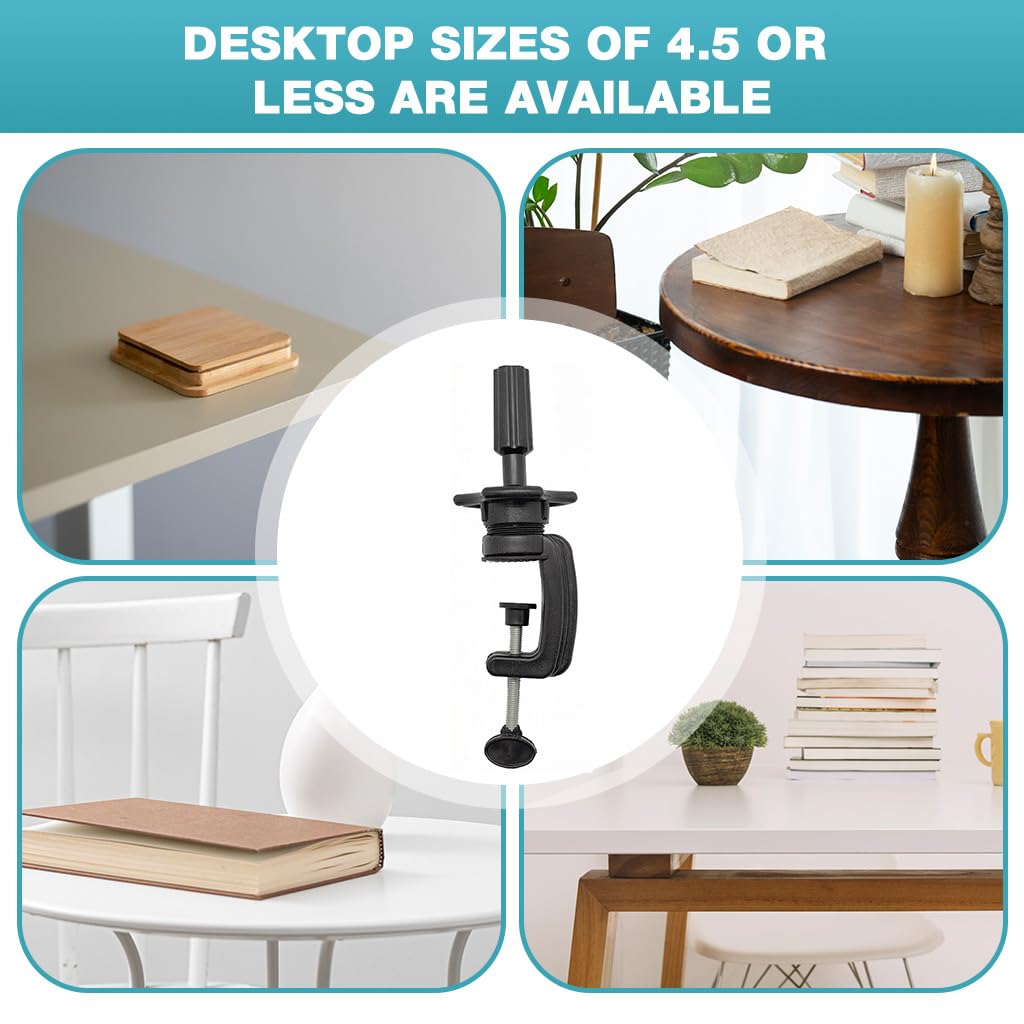 MAYCREATE Wig Mannequin Head Stand for Styling and Display with Adjustable Desk Clamp | Universal Fit for Foam Canvas or Plastic Heads