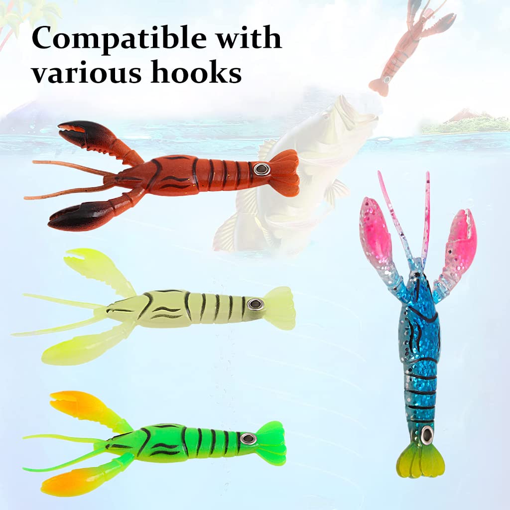 HASTHIP Fishing Lures Kit for Freshwater and Saltwater with 4 pcs 8.5cm Soft Baits | Realistic Crab Design