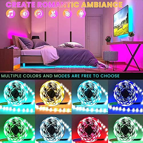 ELEPHANTBOAT® RGBIC Led Strip Lights with Remote IP65 Waterproof 5M/16.4Ft 90 Led Strips for Home Decoration WiFi App Control Smart RGB Led Strip Work with Alexa and Google Assistant Music Sync Party