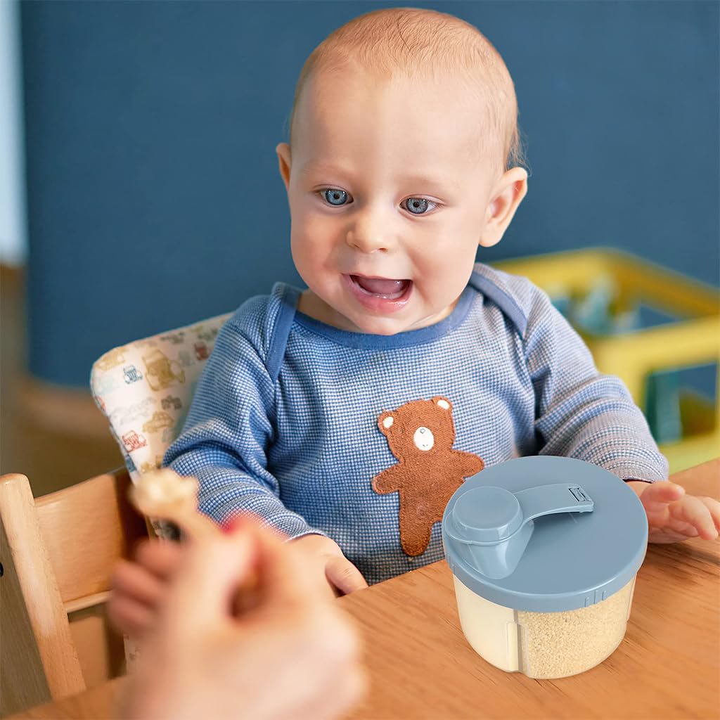 SNOWIE SOFT Baby Formula Dispenser with 4 Compartments and Leak Proof Lid | BPA Free PP Container