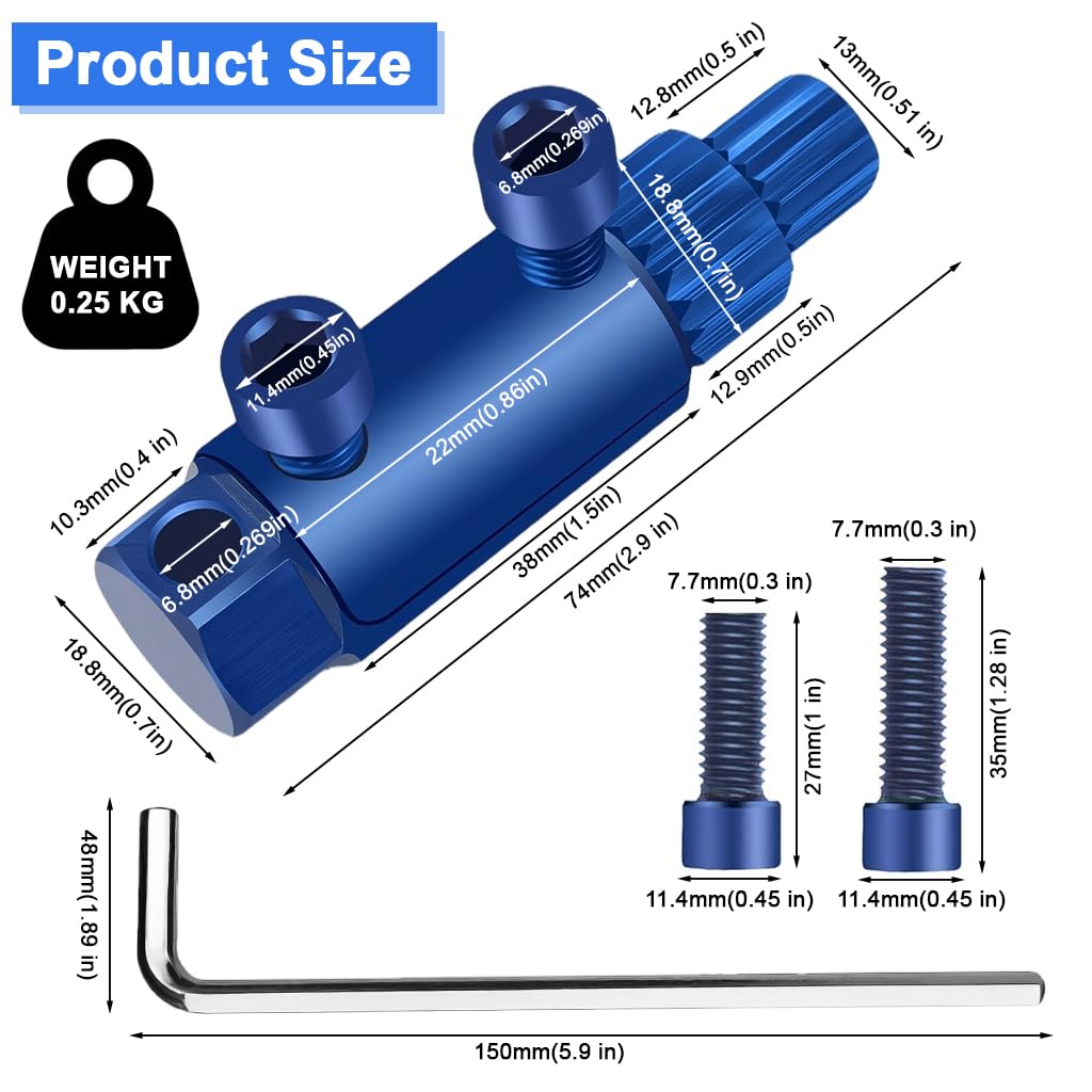 Serplex Faucet Angle Valve Broken Wire Extractor for 1/2 in and 1 in Threads with Dual Screw Design | Stainless Steel Tool
