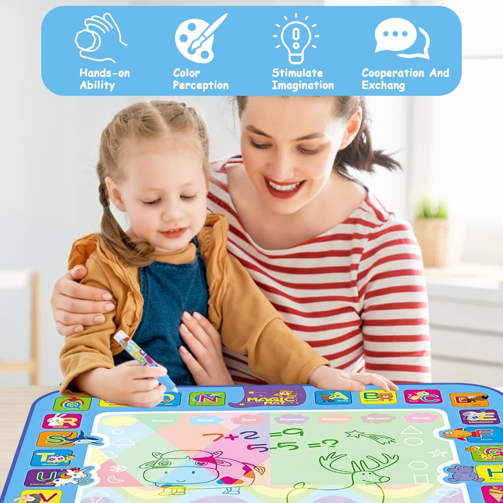 PATPAT Water Doodle Mat for Toddlers with 100 x 75 cm Large Drawing Area | Educational Painting Toy