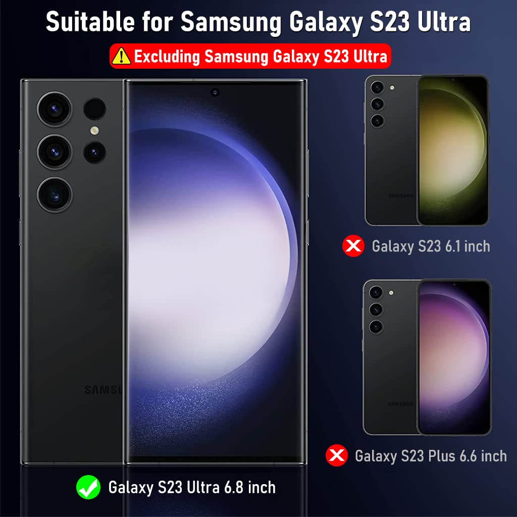 Zeitel Privacy Screen Protector for Samsung S23 Ultra 6.8 in with TPU Film and Lens Guard
