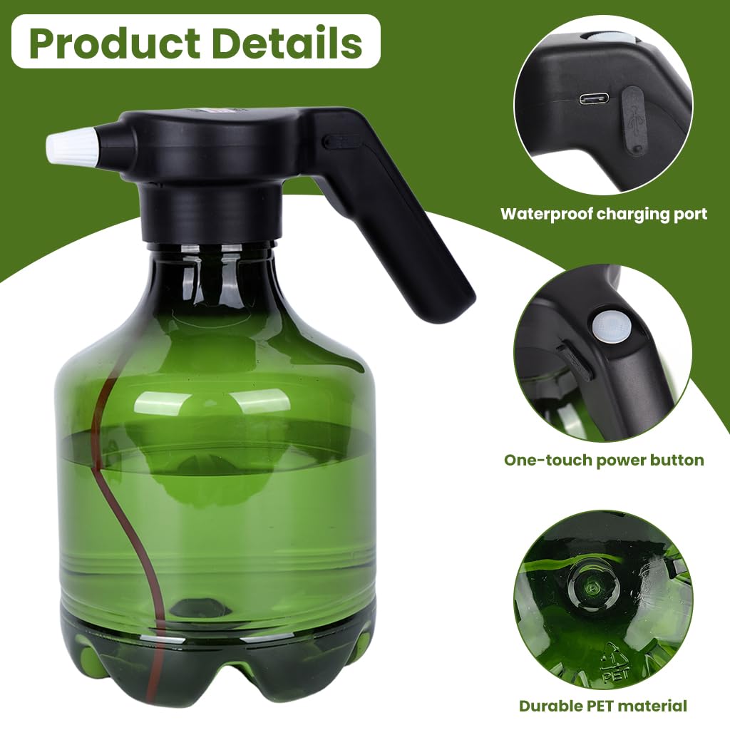 HASTHIP Spray Pump for Plants with 3L Capacity and Dual Spray Modes | Rechargeable Automatic Mister