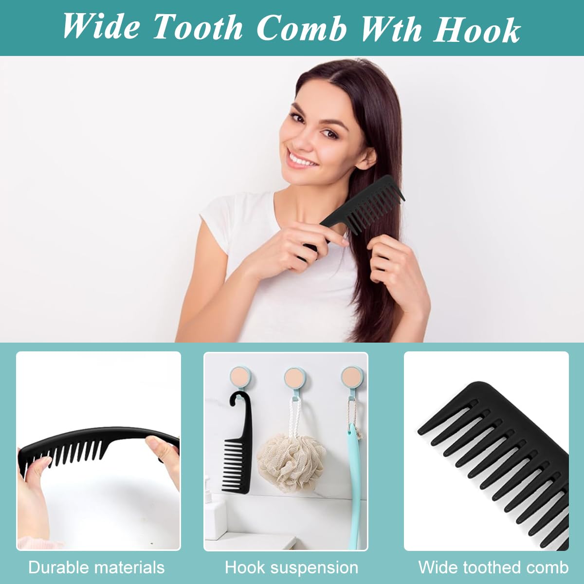 ZIBUYU Hair Comb Set for Daily Hair Care with 12pcs Tools and 200ml Spray Bottle | Barber Kit