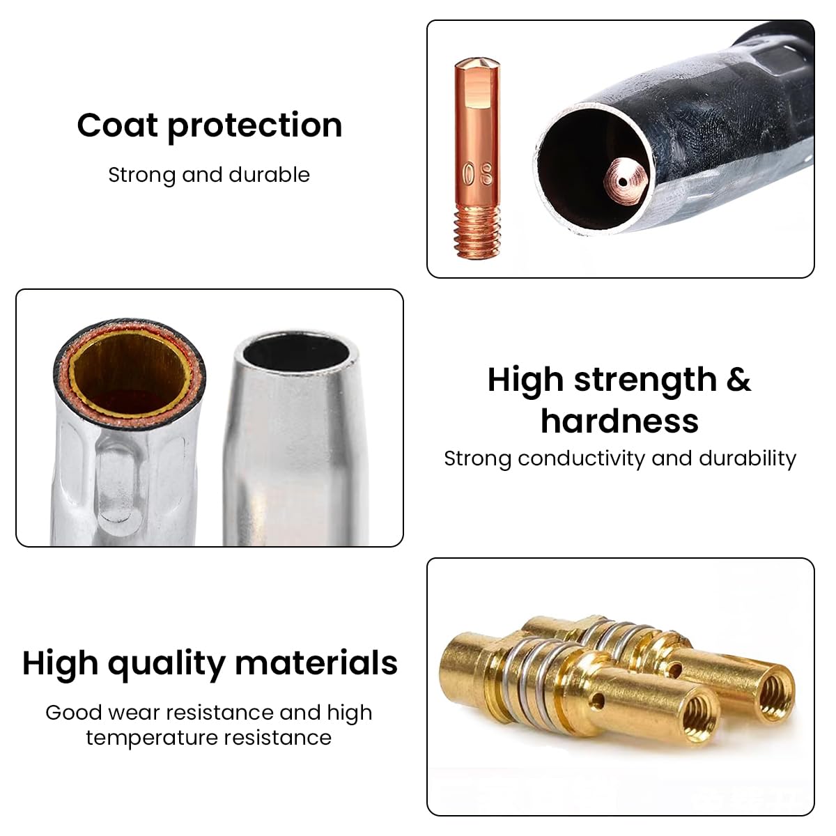 Serplex Welding Torch Accessories for MB15 15AK with 36PCS Contact Tips and Diffusers | Precision Kit