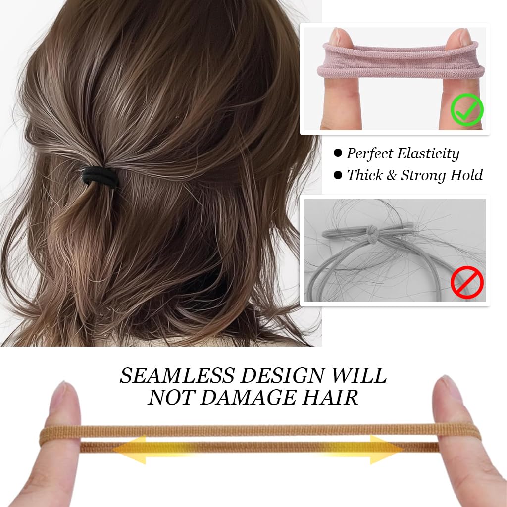 MAYCREATE Hair Styling Tool Kit with 1209 pcs Elastics and 4 Tools | Multi Color Scrunchies