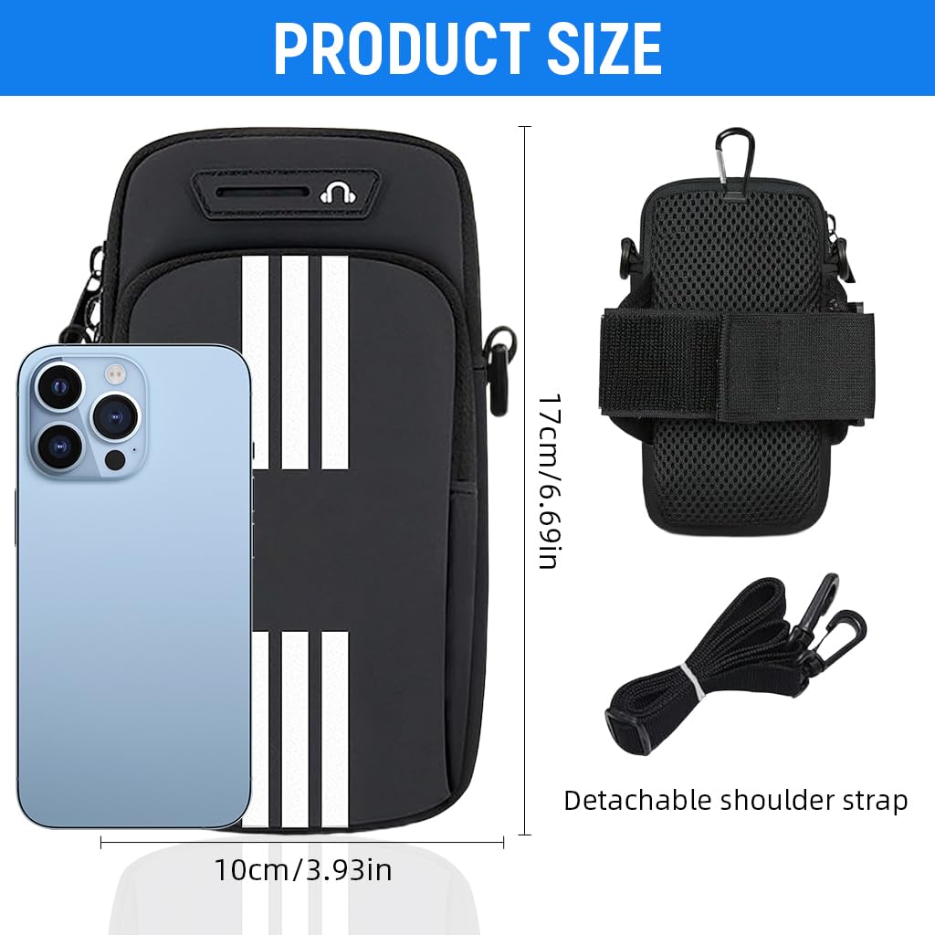 Proberos Running Armband Pouch for 7 in Phones with Double Layer Zip Pouch and Waterproof PU