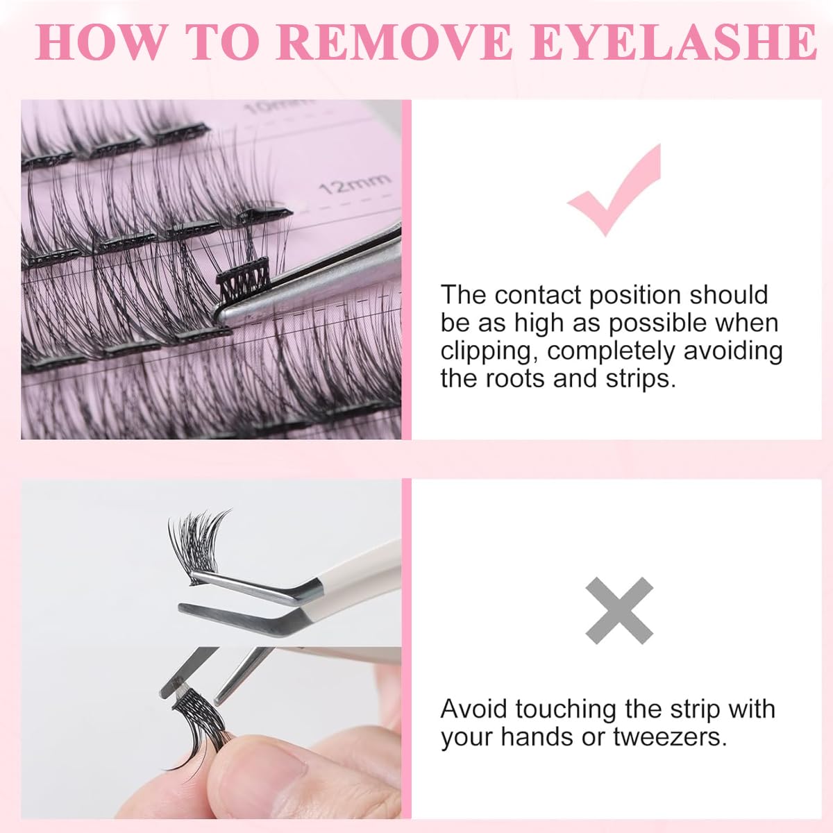 MAYCREATE® False Eyelashes, Lash Extensions Natural Pre-glued Cluster Lashes D Curl Individual Lash Extensions Anime Lashes for DIY Eyelash Extension