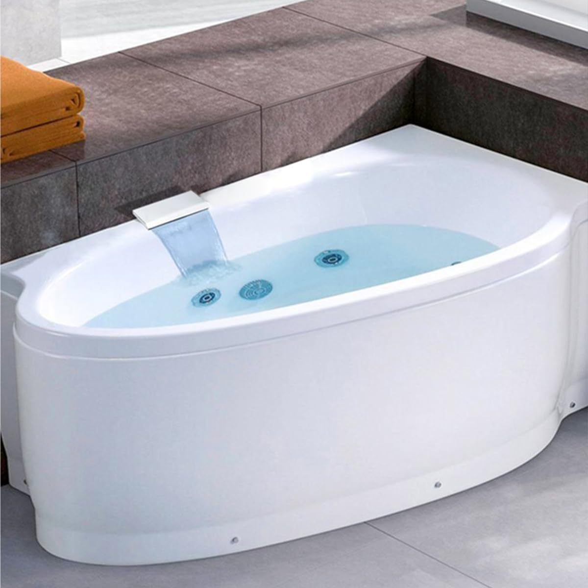 Supvox Waterfall Bathroom Shower Head for Spa Use with 7.48 in Wide Flow Stainless Steel Design