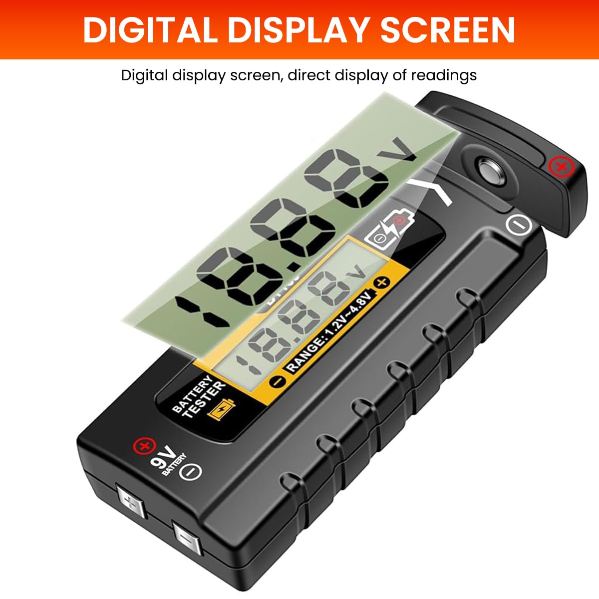 Serplex Battery Tester with LCD Display for AA AAA C D PP3 | 1.4–4.8V Quick Response Analyzer