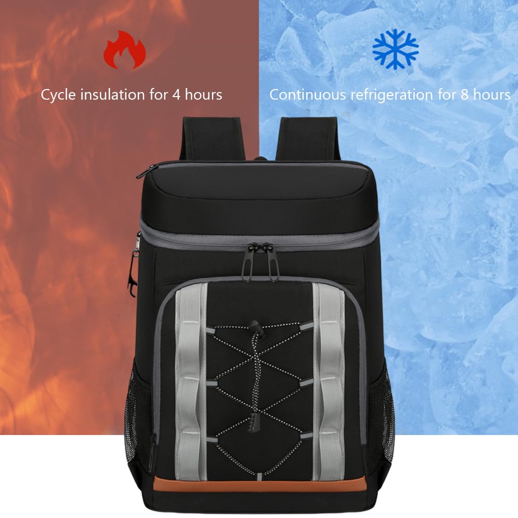 GUSTAVE Backpack Cooler 32L for Camping with Dual Zipper and Waterproof Insulated Design