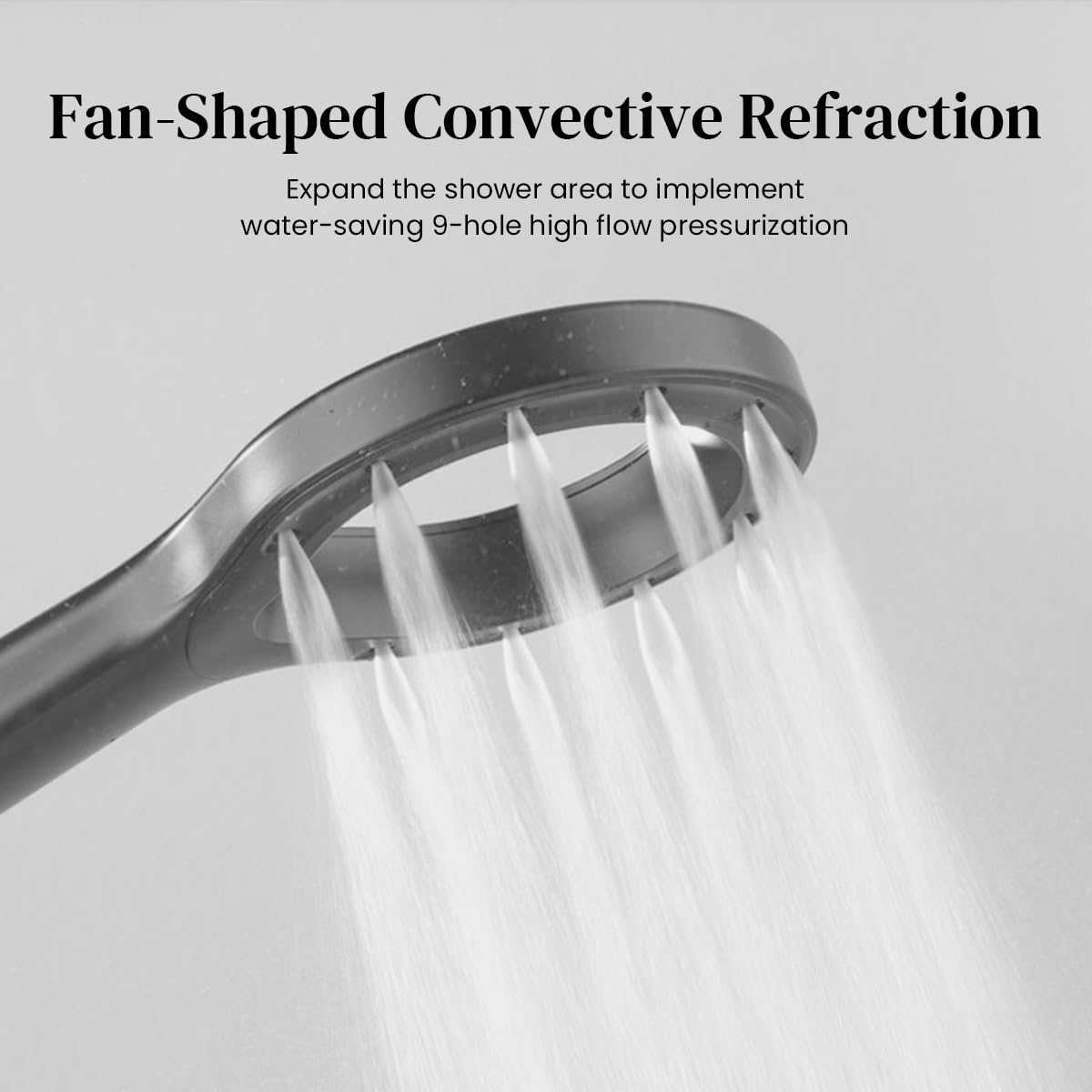 HASTHIP® Universal Pressurized Massage Spray Mist Spray Shower Head Pressurized Shower Head, 8-Hole Shower Head Ring Bathroom Shower Head