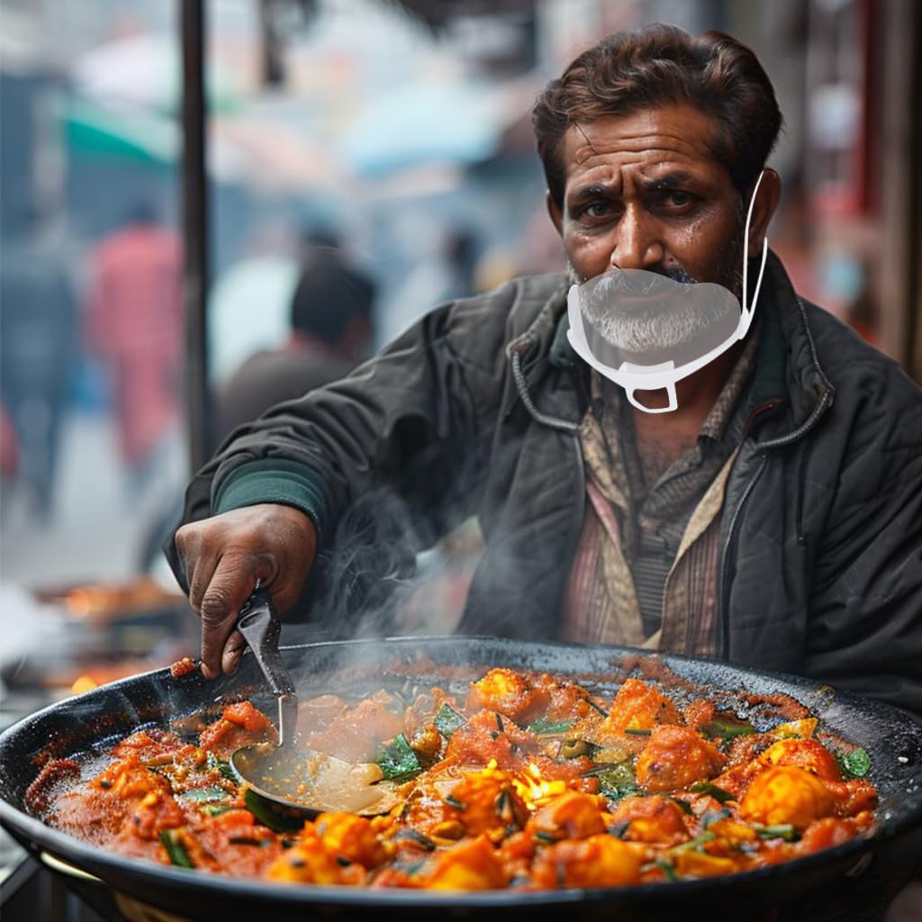 HASTHIP Transparent Face Shield for Events and Restaurants with Anti Fog Design | 10 Pieces Reusable Mask for Adults