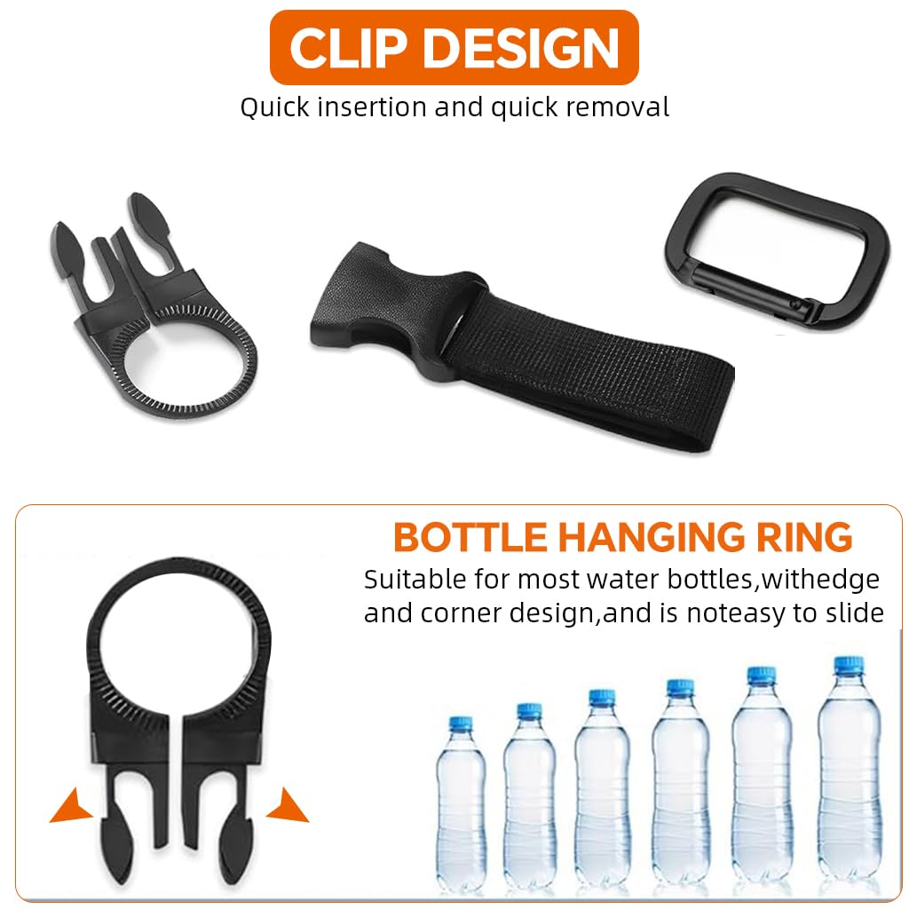 Proberos Water Bottle Grip for Hiking and Travel with Screw Lock Carabiner | 1680D Nylon
