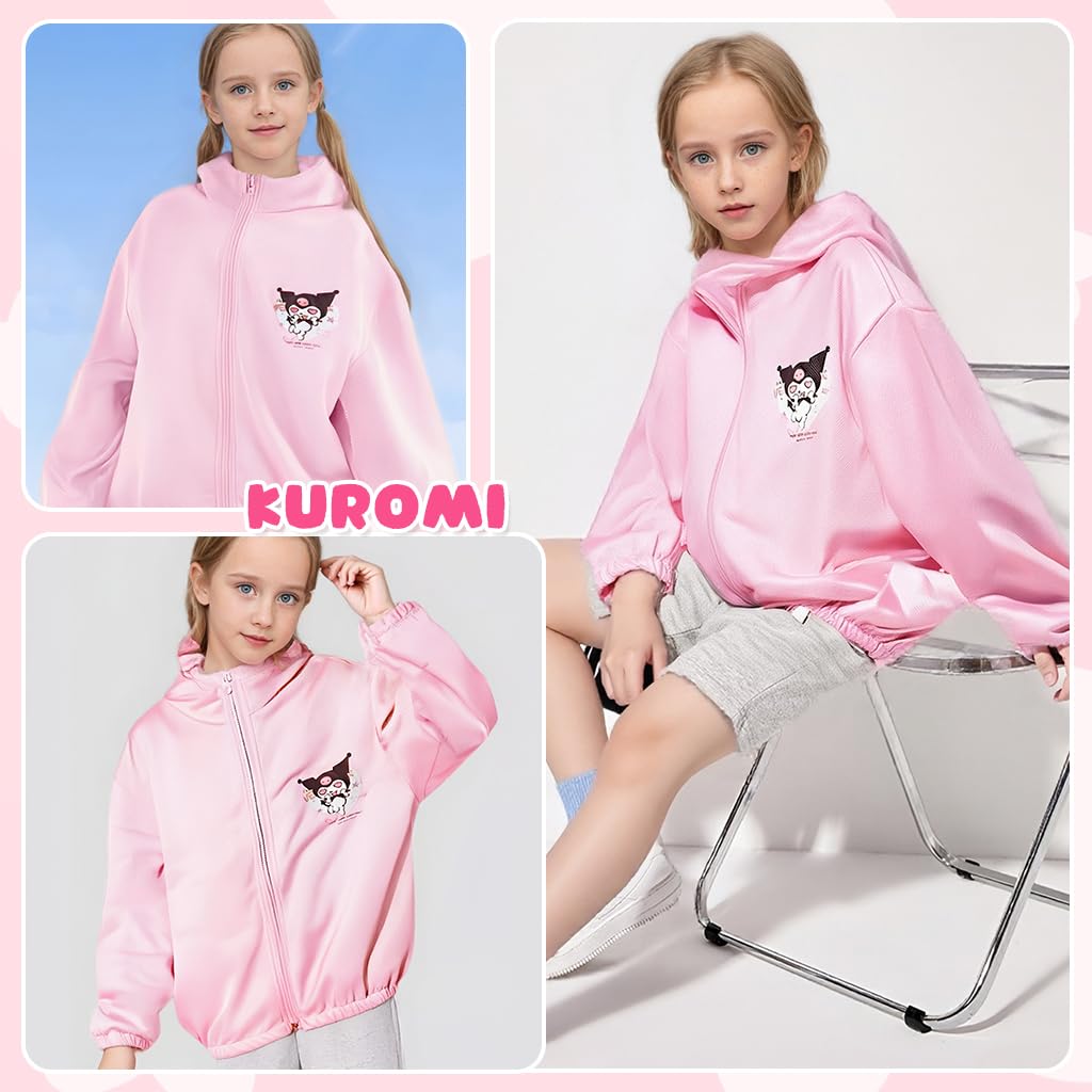 SNOWIE SOFT Kuromi Sun Protection Jacket for Girls with UPF50+ Hooded Design | 26-32.5kg Fit