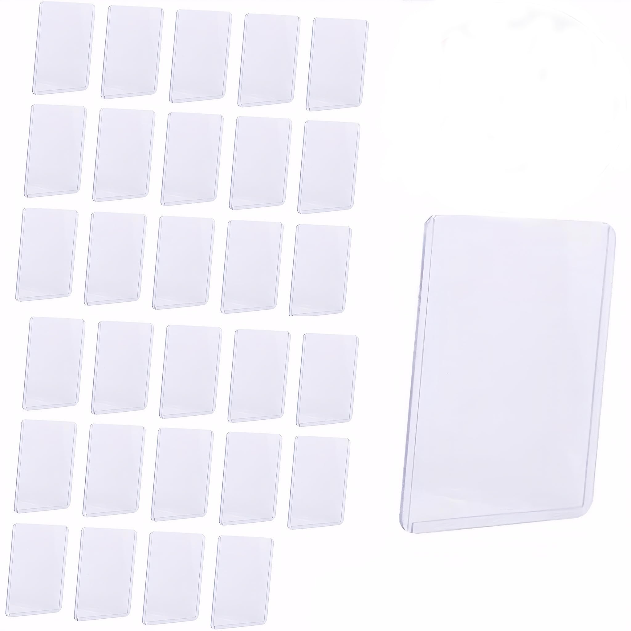 30pcs 35PT Clear Card Sleeves for Trading Cards with Top Loading Design | 77x101mm PVC Protectors