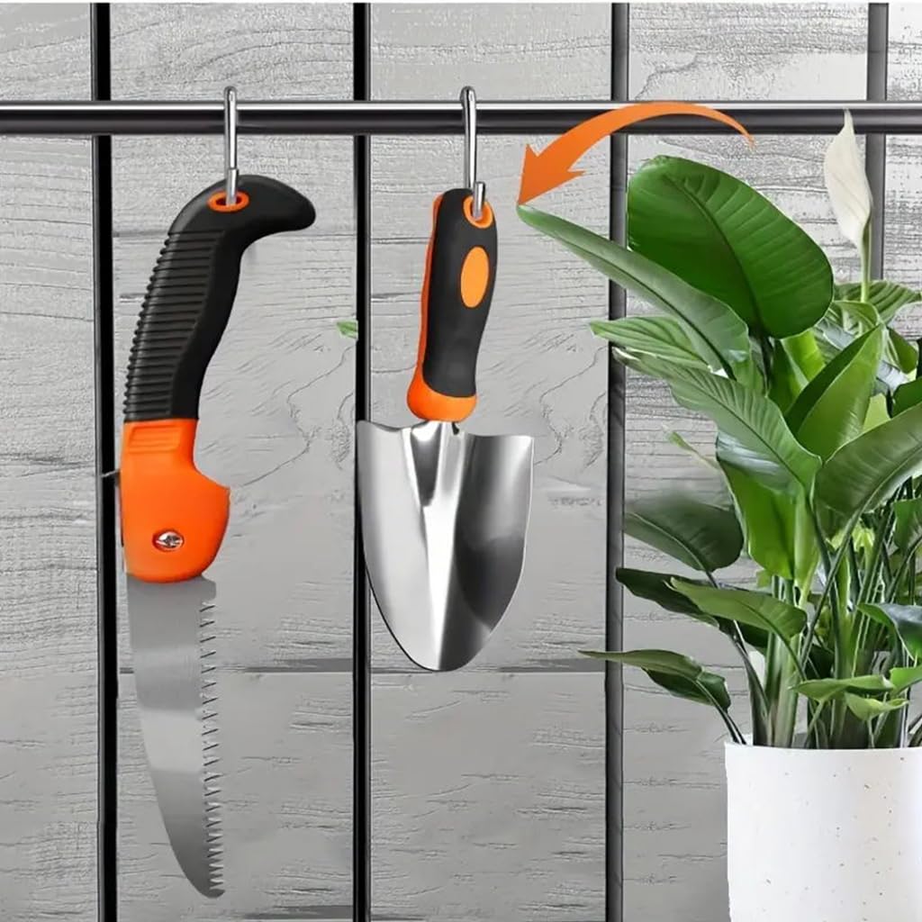 HASTHIP Gardening Tools Set for Home Planting with Ergonomic Handles and 600D Tote Bag