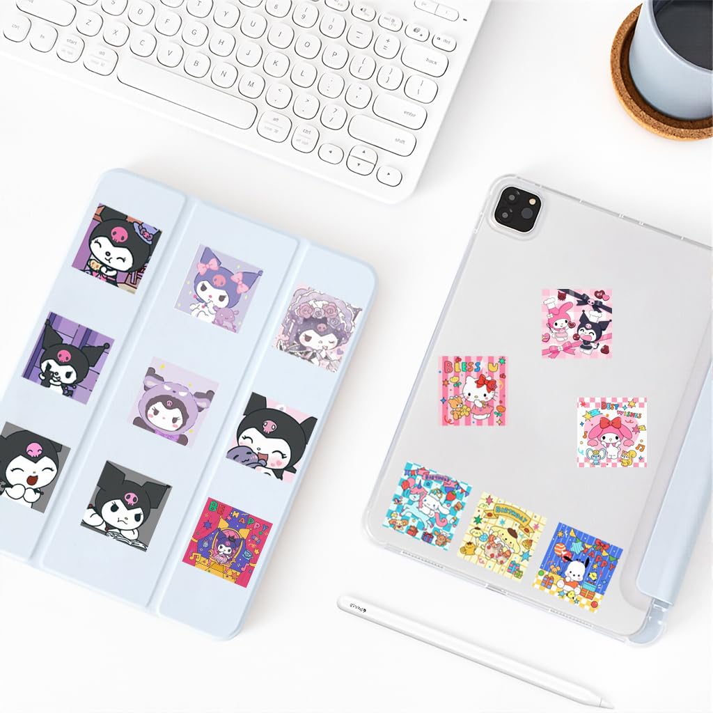 ZIBUYU Sticker Set for Journals and Laptops featuring 1000pcs Reusable Vinyl Anime Designs