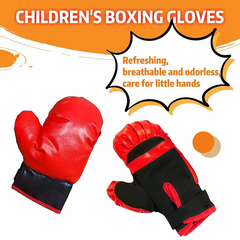 Proberos® Punching Bag for Kids with Glove & Adjustable Standing Punch Ball, 109cm Sports Boxing Punching Stand Set for Boys & Girls 4-10 Years Old, Boxing Set as Boys & Girls Toys Gift