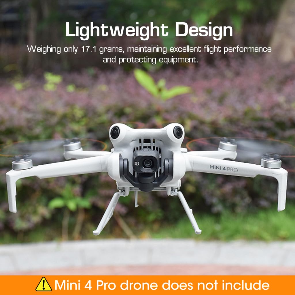 ZORBES Landing Gear for DJI Mini 4 Pro with 25mm Lift and Foldable Quick‑Release Design