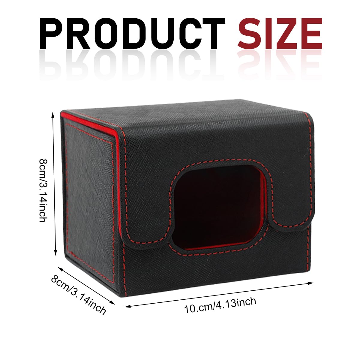 PATPAT Cards Organizer Box for Casino and Tabletop Games with Magnetic Closure | PU Hard Shell 104x85x80mm Storage Holder