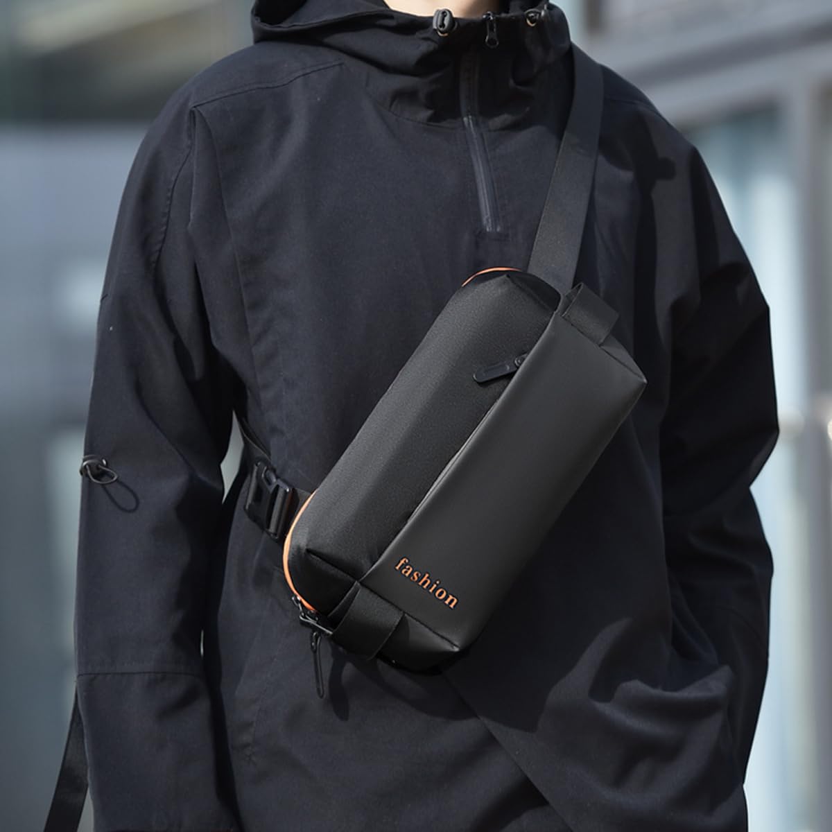 GUSTAVE Waist Bag for Travel and Sports with Adjustable Strap | Waterproof Oxford Chest Pack