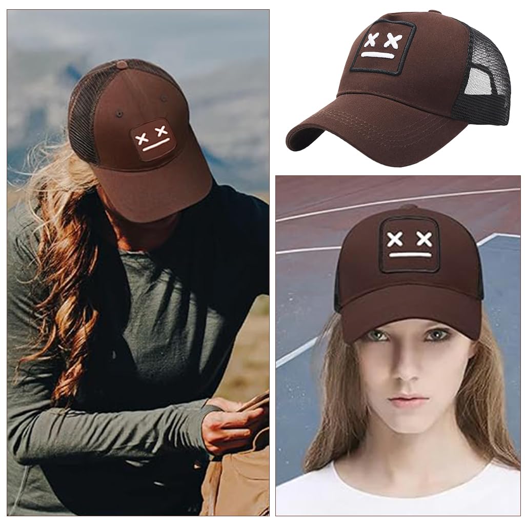 PROBEROS Baseball Cap for Outdoor Sports with Breathable Mesh and Adjustable Fit | Brown Sun Hat for Men and Women