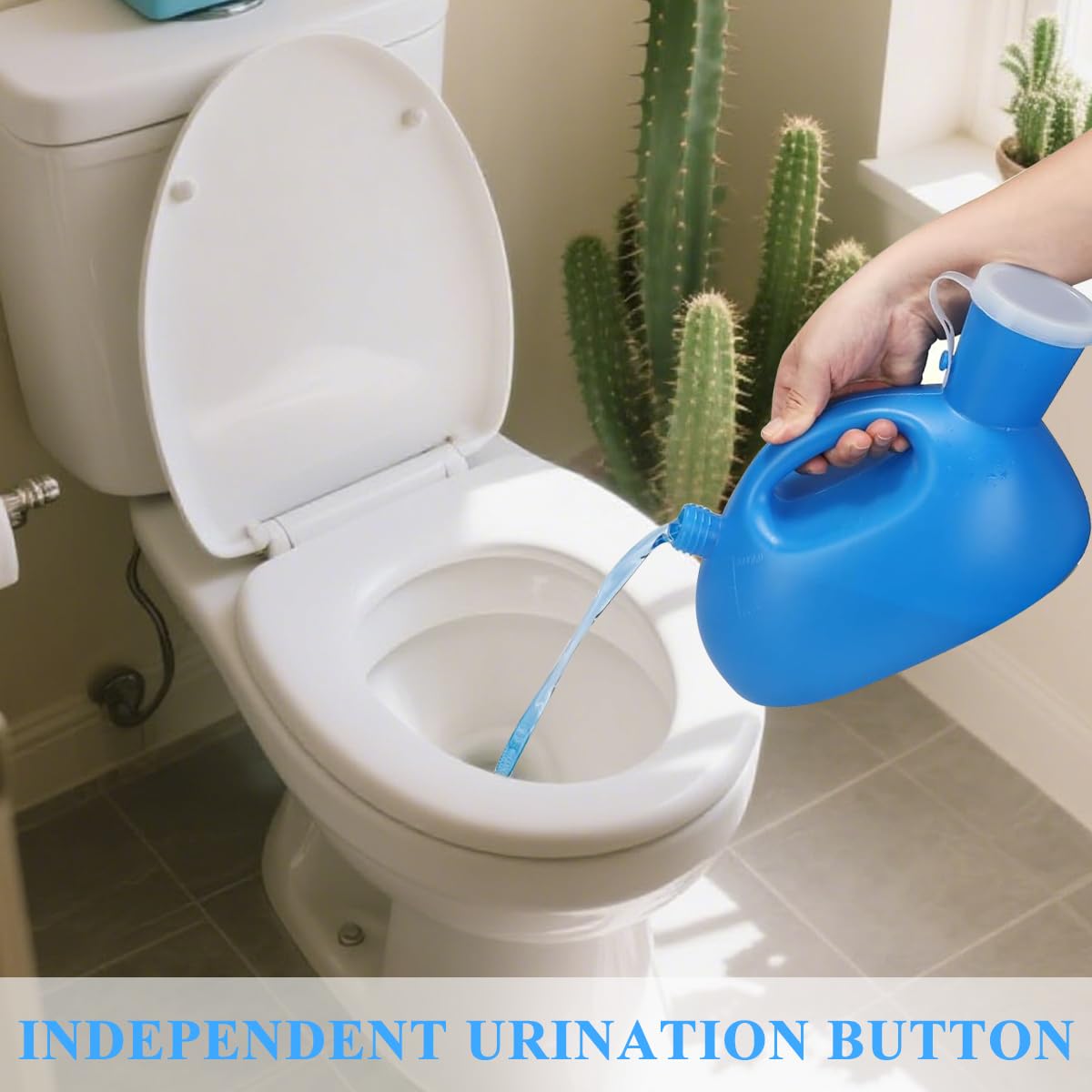 HANNEA Urine Collector for Men with 2000mL Capacity and Flexible Pipe | Spill Proof Portable Male Urinal