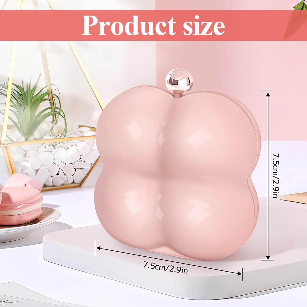 MAYCREATE Travel Jewelry Case for Women featuring 7 Compartments with 3 Layer Sealing | Pink Cloud Shaped Portable Organizer