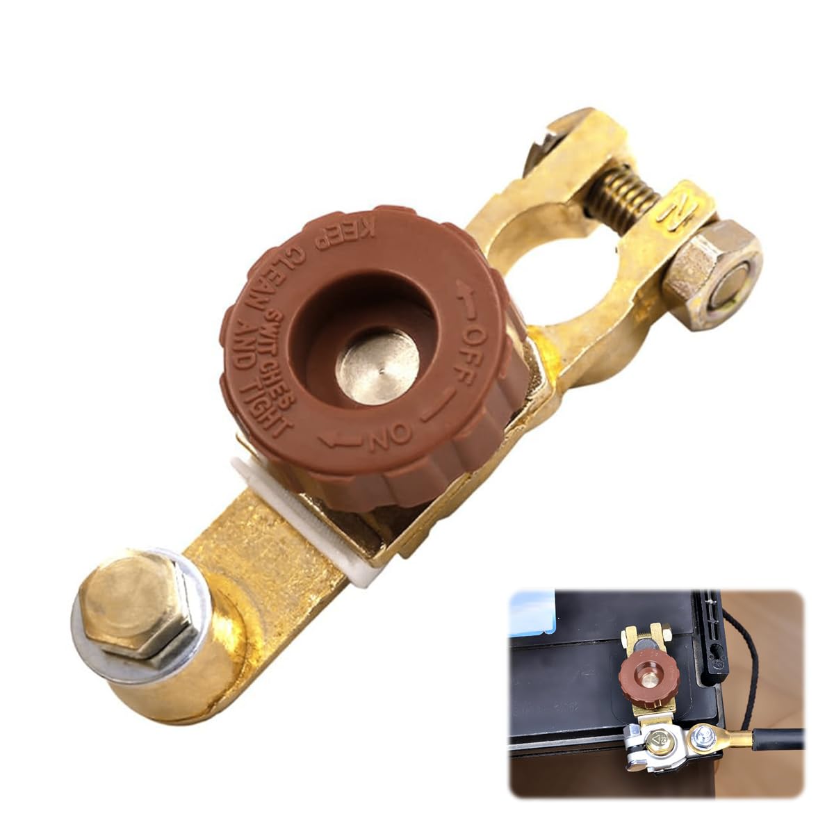 STHIRA Battery Disconnect Switch for Car Truck Marine RV with 12V 125A Twist Knob & Pure Copper Construction