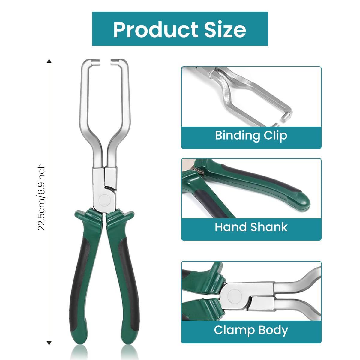 STHIRA Fuel Line Hose Remover Pliers Set for Auto Maintenance featuring Angled Tips | 4pcs Opens 3cm to 5.5cm