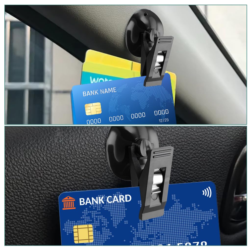 STHIRA Car Suction Cup Clamps 2 Pack for Hanging and Organizing | Removable Reusable Holders