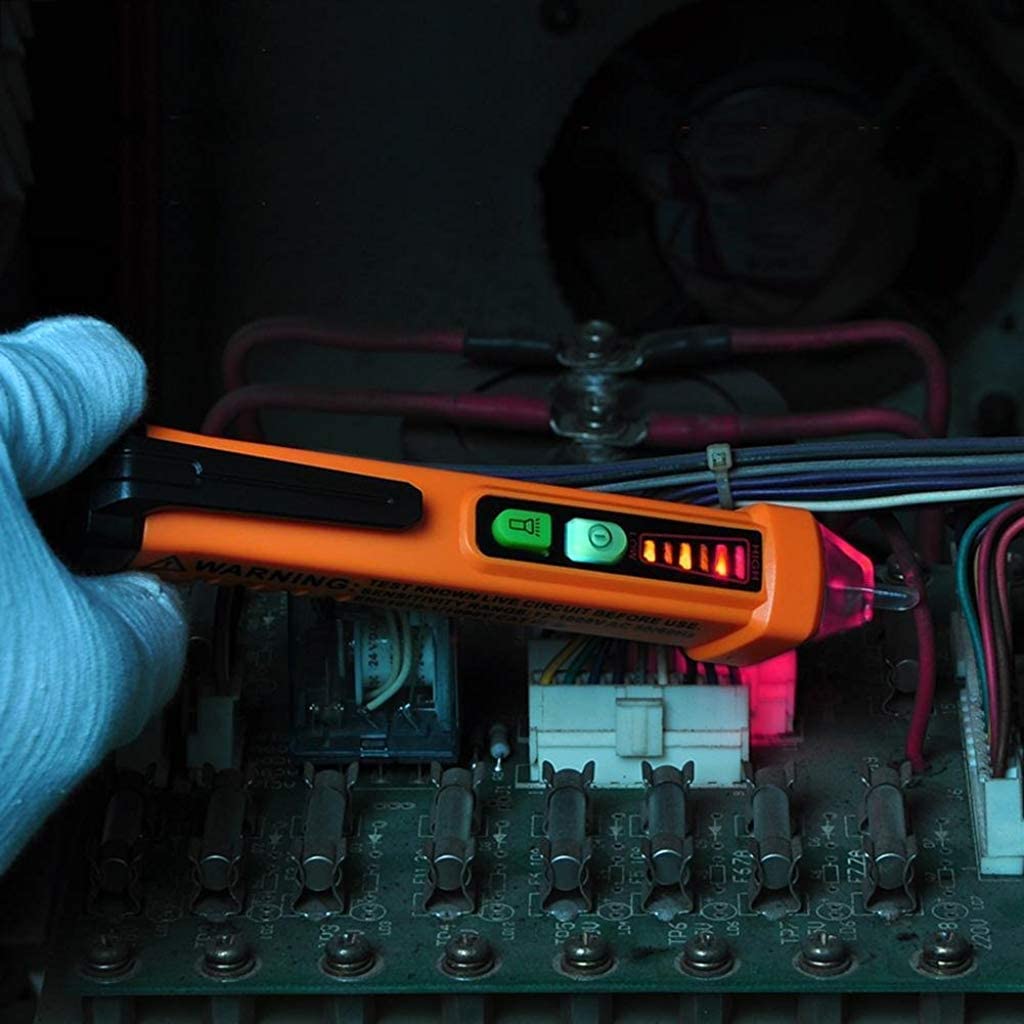 HASTHIP Non Contact Voltage Tester for 12 1000V AC Detection with LED Flashlight | Safe Circuit Testing Tool