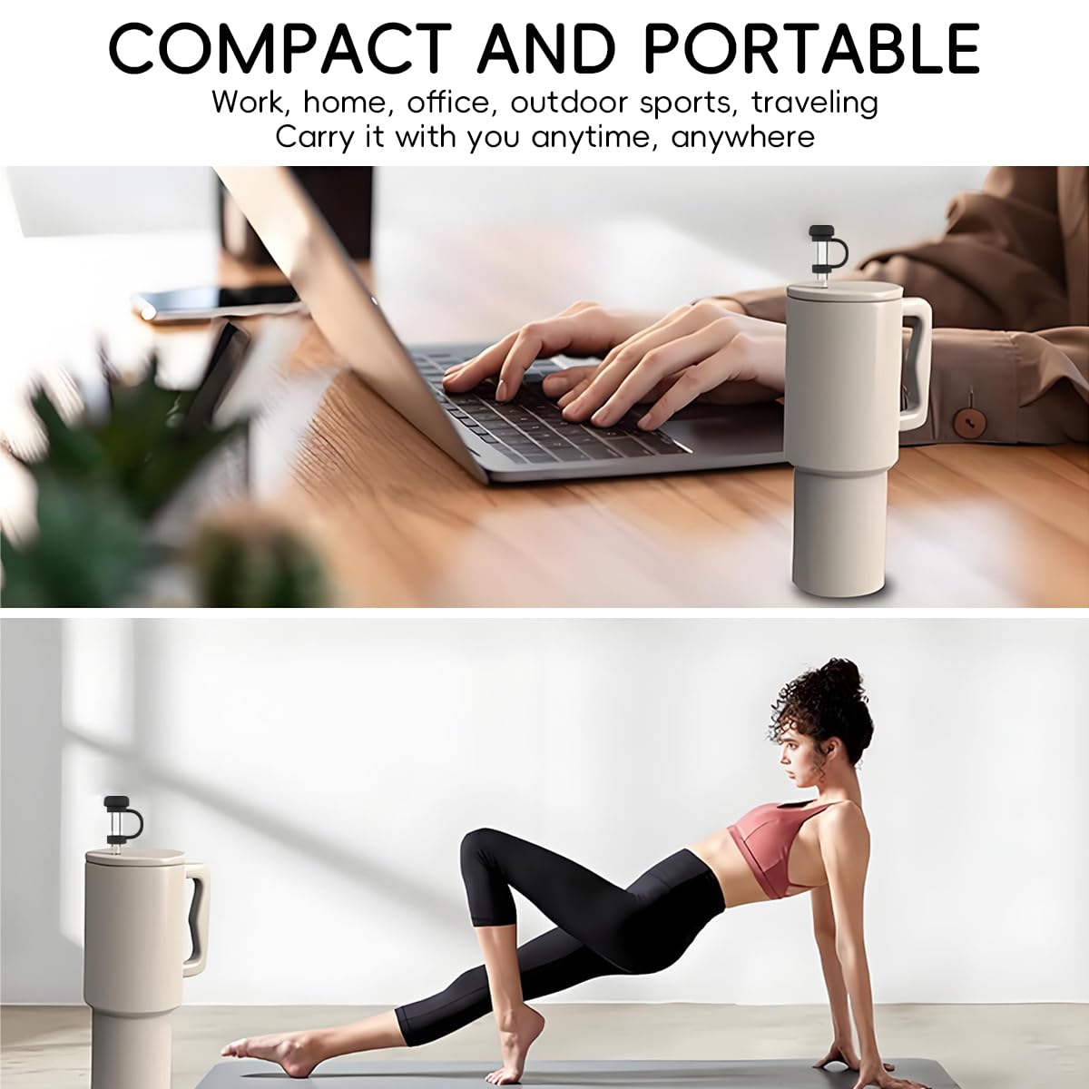 ZIBUYU Universal Straw Lid for Stanley Cups with Leakproof Sealing | 6PC BPA-Free Silicone