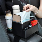 STHIRA® Car Organizer Automotive Center Console Organizer Multipurpose Car Tissue Holder Storage Box Multicompartments Car Organizer with Drawer & Dual Cup Holder