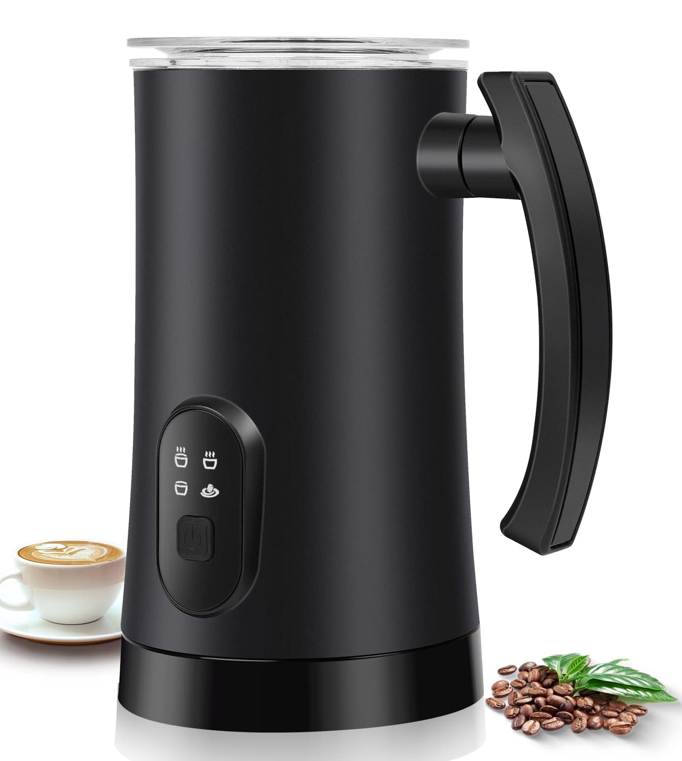 Supvox Electric Milk Frother for Coffee with 4 in 1 Settings featuring 350ml Capacity and Stainless Steel Design