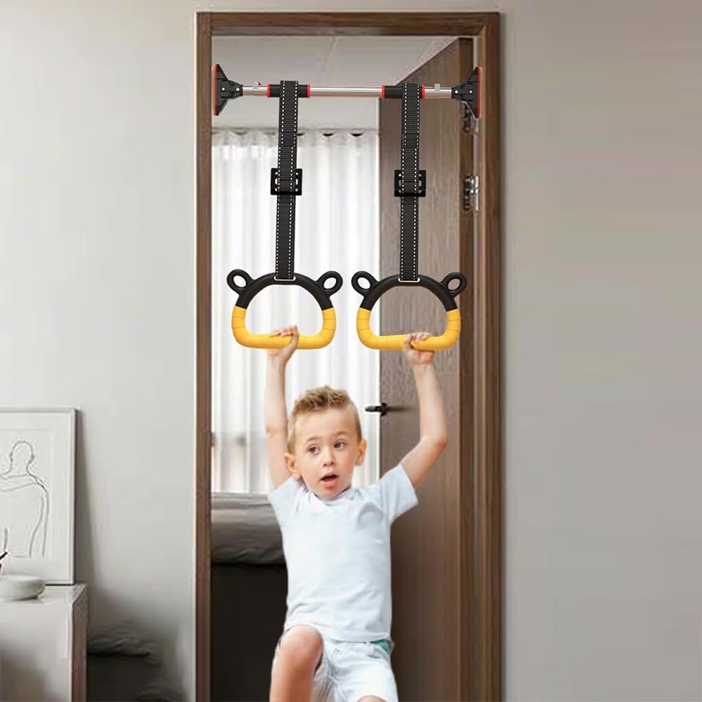 Proberos Kids Gymnastic Rings for Home Fitness with 400 kg Load Capacity | Adjustable 200 cm