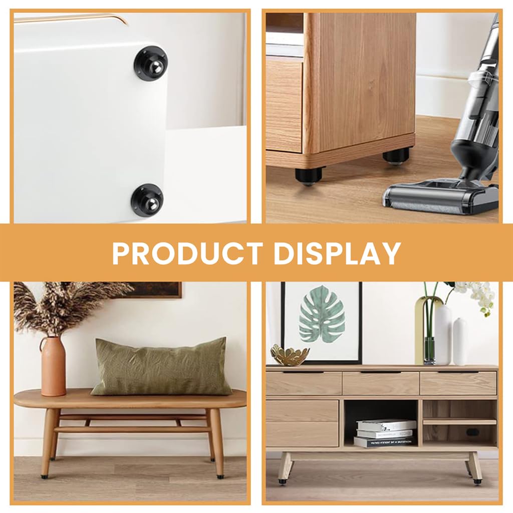 HASTHIP Caster Wheel Set for Furniture and DIY Use featuring 360° Swivel and 400kg Load | 8pcs