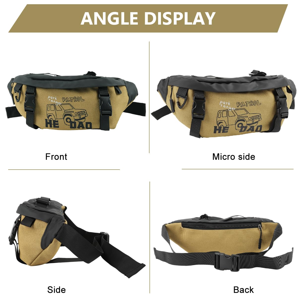 GUSTAVE Crossbody Bag for Daily Travel with Adjustable Strap and Secure Zipper Closure