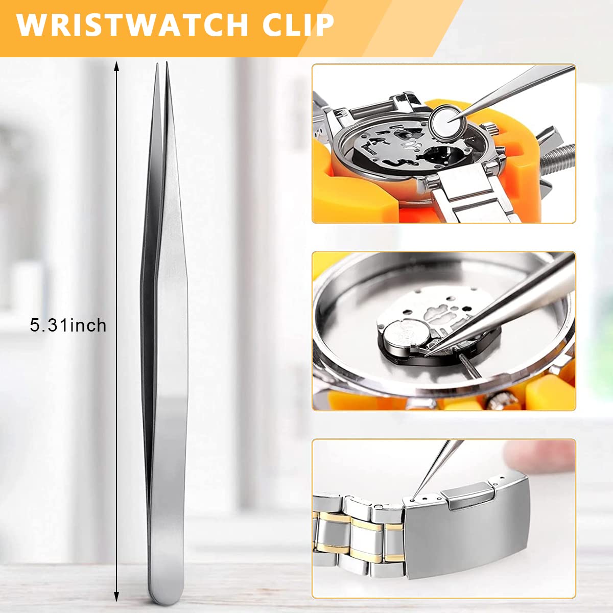 Serplex Watch Repair Tool Kit for Battery and Band Replacement | 20 pcs Set with Adjustable Case Holder up to 50 mm